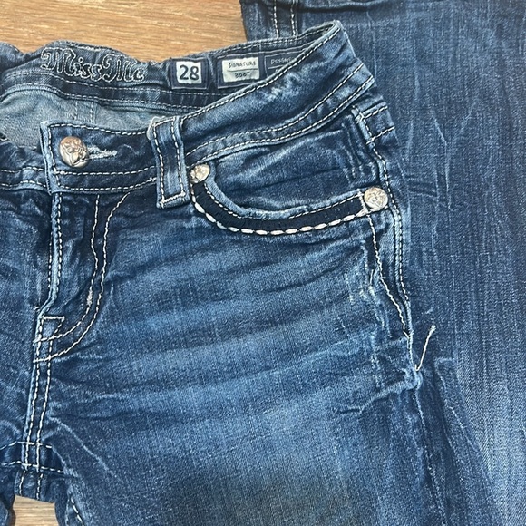 Miss Me sequin boot cut jeans size 28 34 inseam - Picture 2 of 16